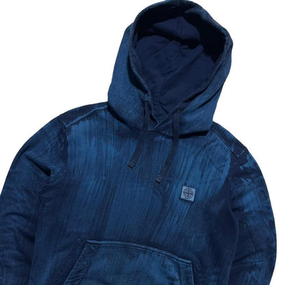 Stone Island Hand Corrosion Blue Hoodie