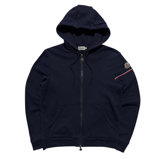 Moncler Navy Zip Up Hoodie