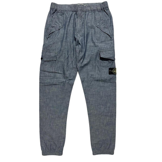 Stone Island Blue Linen Trousers - Known Source