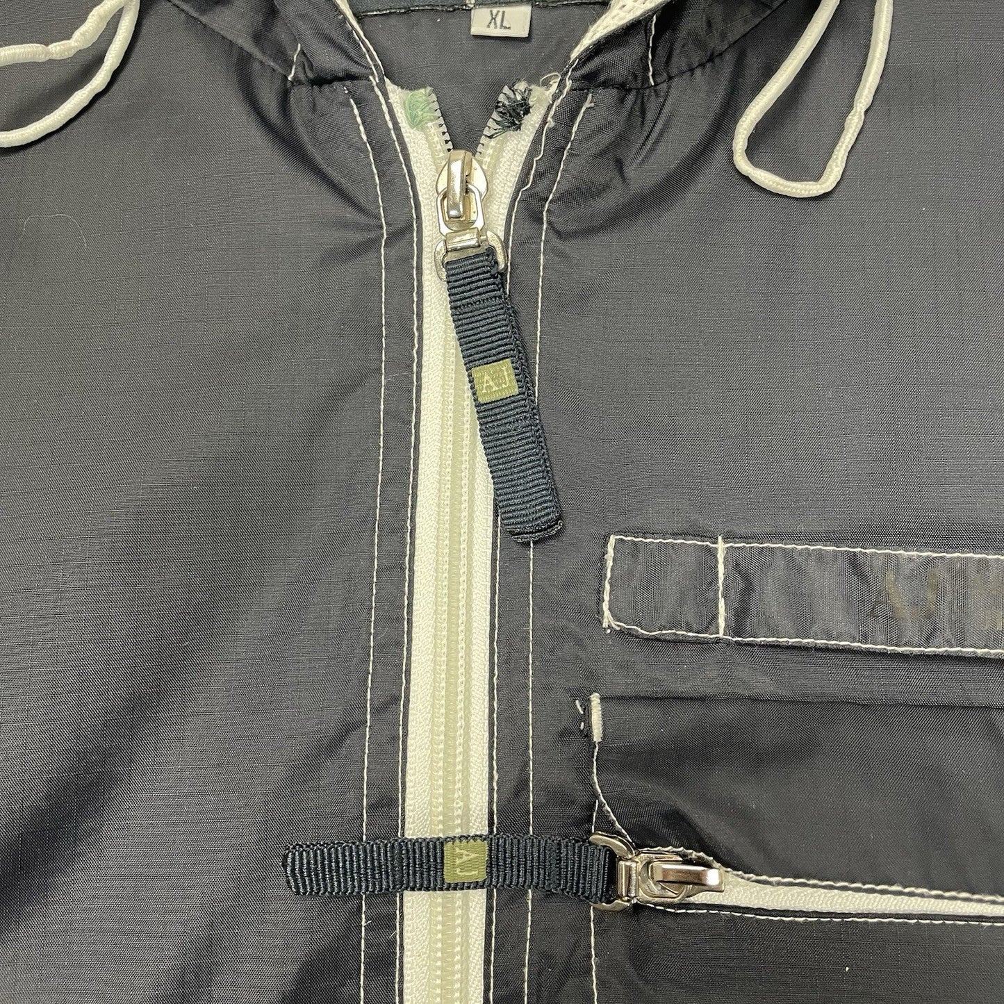 Vintage Armani Jeans Ventilated Jacket, Size XL | O/S, Navy
