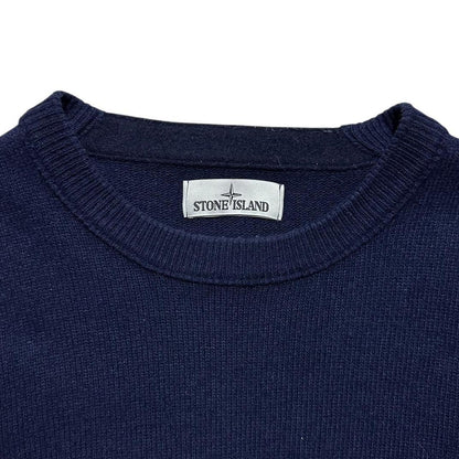 Stone Island Navy Wool Pullover Crewneck