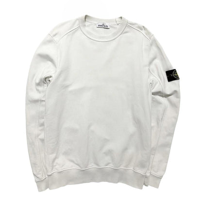 Stone Island White Pullover Crewneck