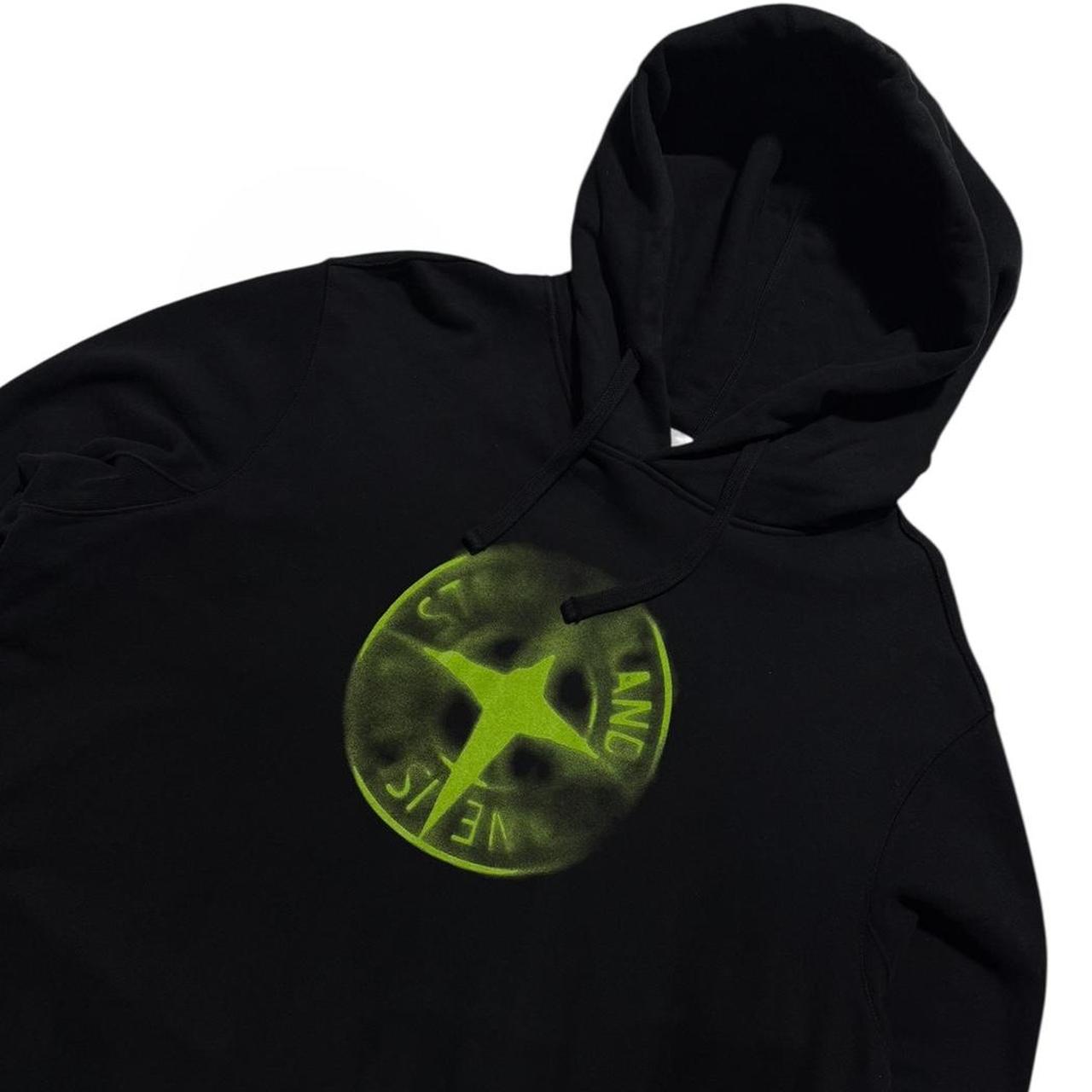 Stone Island Blur Compass Logo Pullover Hoodie