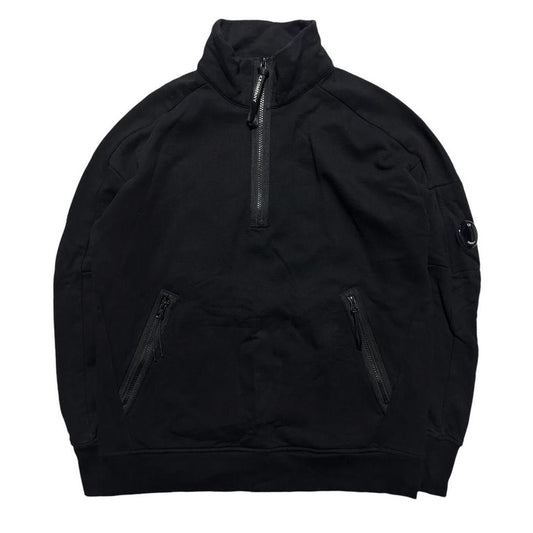 CP Company Black Quarter Zip Pullover