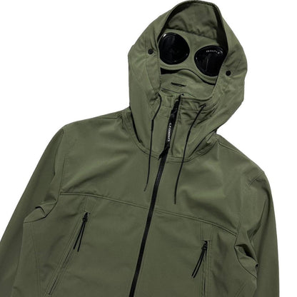 CP Company Green Soft Shell-R Goggle Jacket