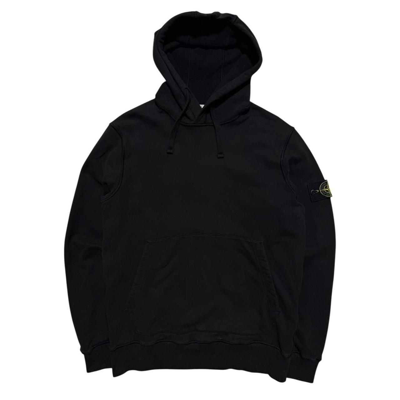 Stone Island Black Pullover Hoodie | Medium, Black