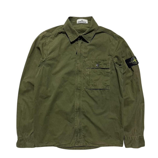 Stone Island Canvas Overshirt | Small, Olive