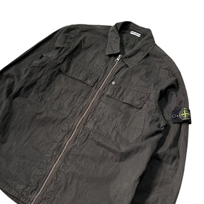 Stone Island Brown Canvas Overshirt