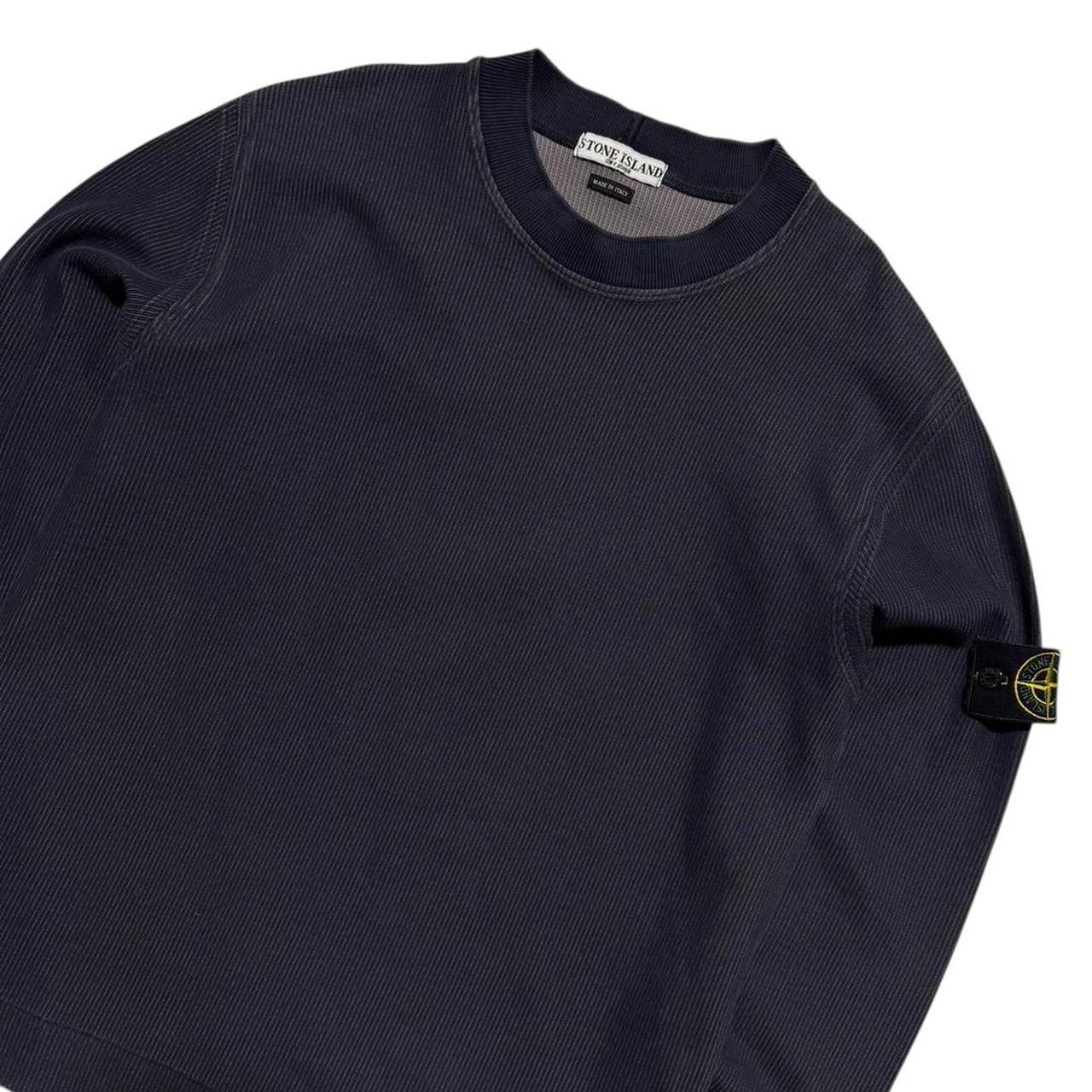 Stone Island 2004 Ribbed Pullover Jumper | Medium, Navy