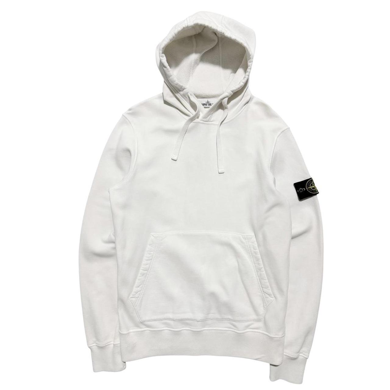 Stone Island White Pullover Hoodie
