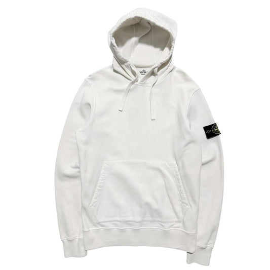 Stone Island White Pullover Hoodie