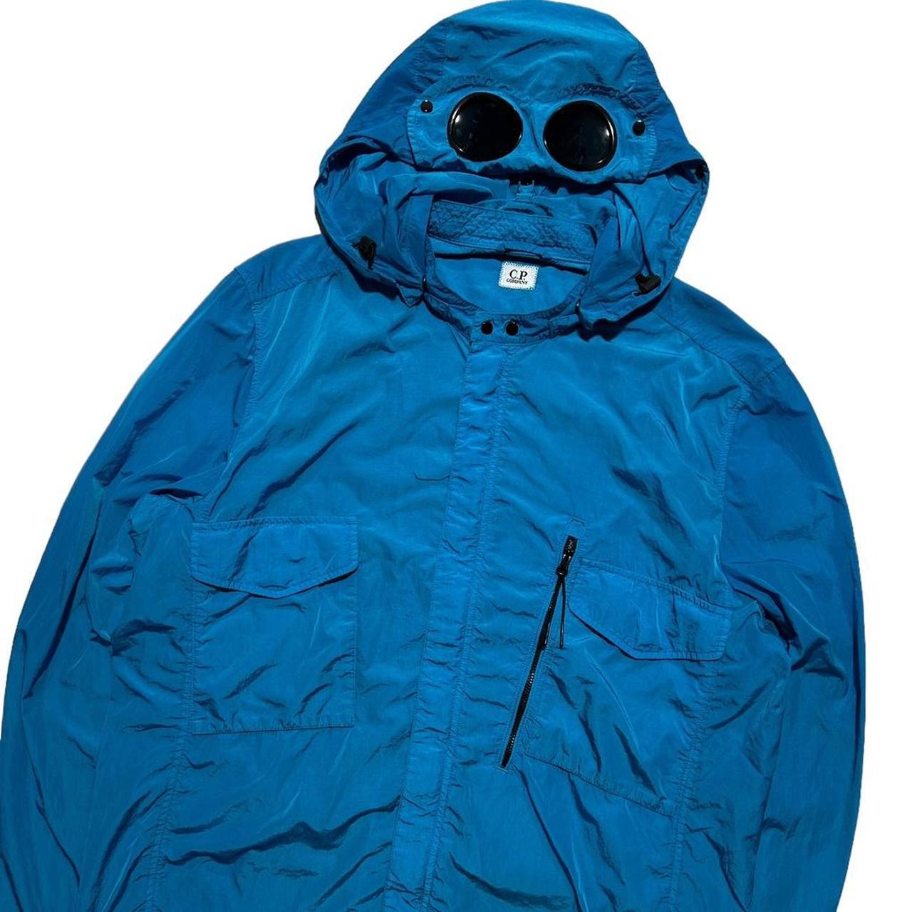 CP Company Blue Chrome Nylon Goggle Jacket - Known Source