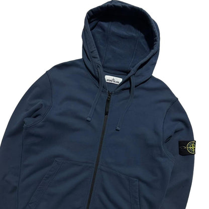 Stone Island Blue Full Zip Hoodie