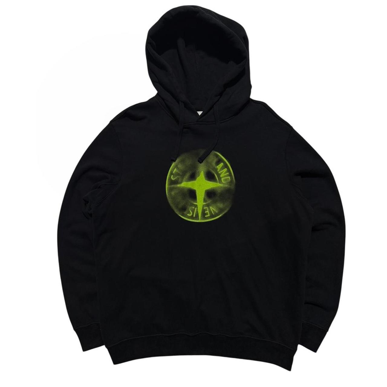 Stone Island Blur Compass Logo Pullover Hoodie
