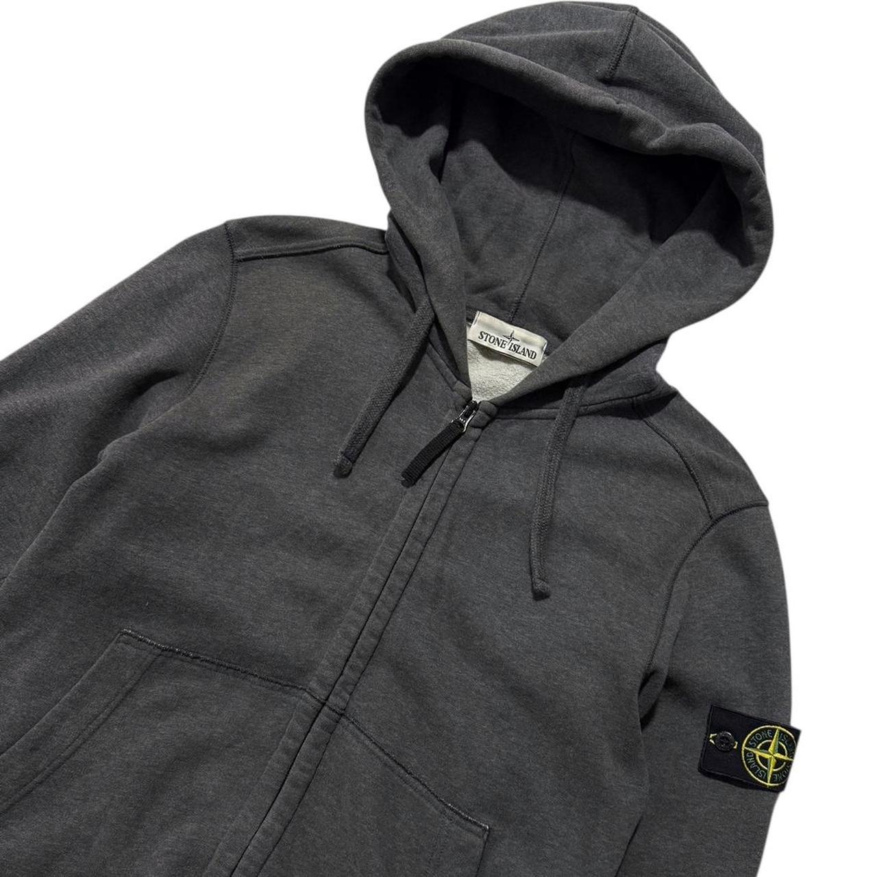 Stone Island Grey Full Zip Hoodie