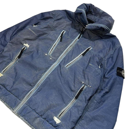 Stone Island Blue Liquid Reflective Jacket