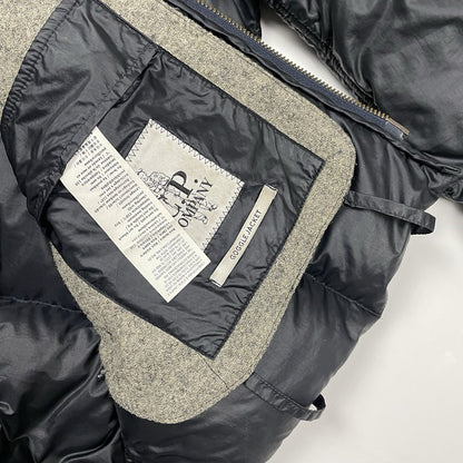 CP Company Down Goggle Puffer Jacket, Size Medium | O/S, Black