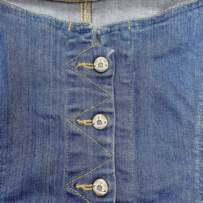 Vivienne Westwood Lee Denim Corset, Size Large L | O/S, Blue