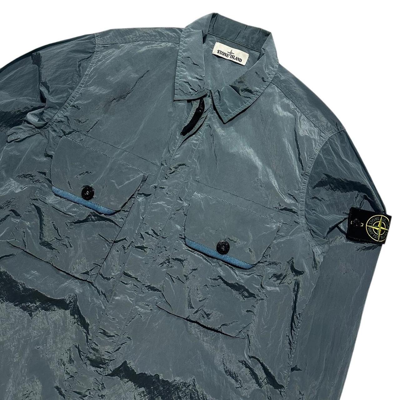 Stone Island Light Blue Nylon Metal Overshirt