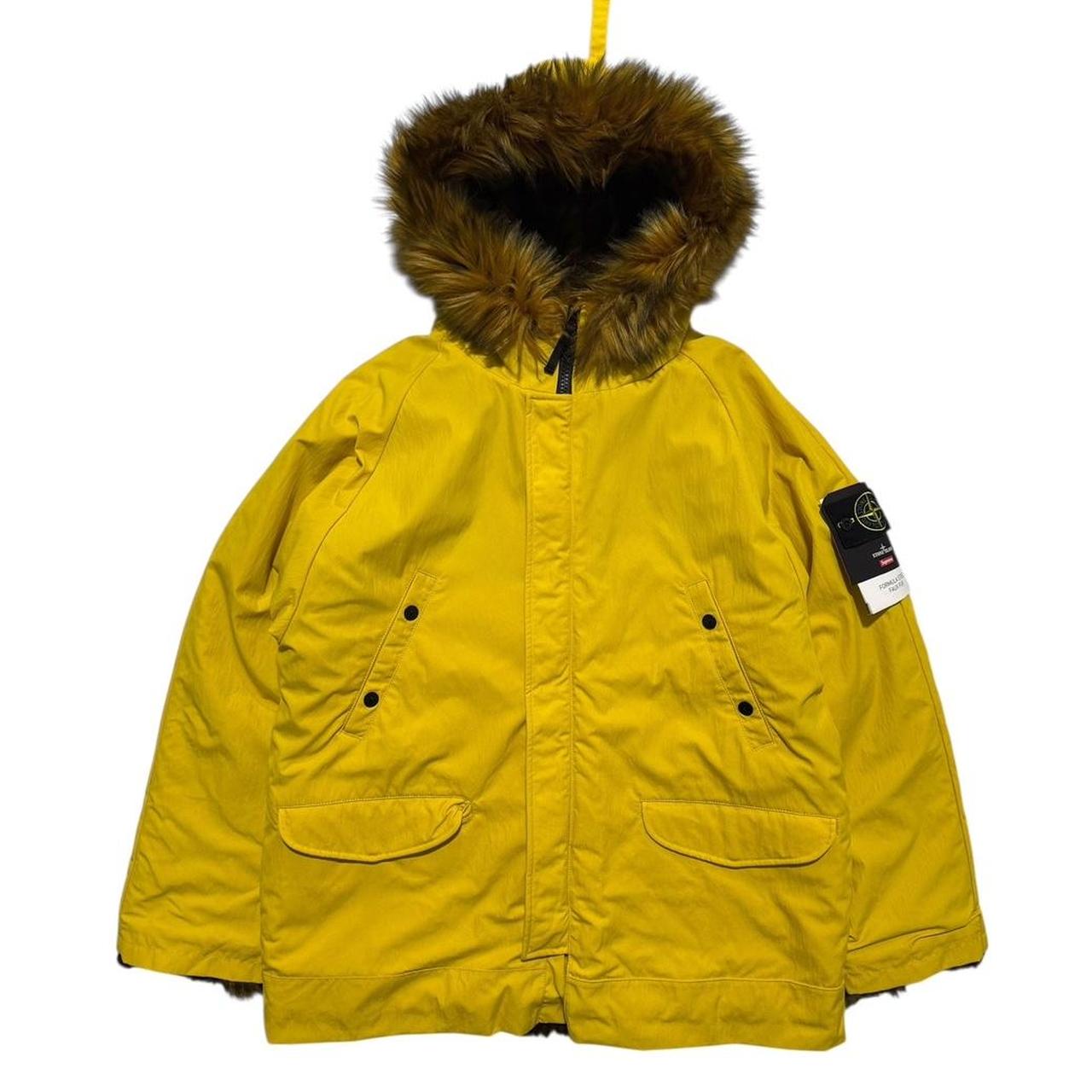 Stone Island Supreme 2022 Formula Steel Faux Fur Reversible Jacket
