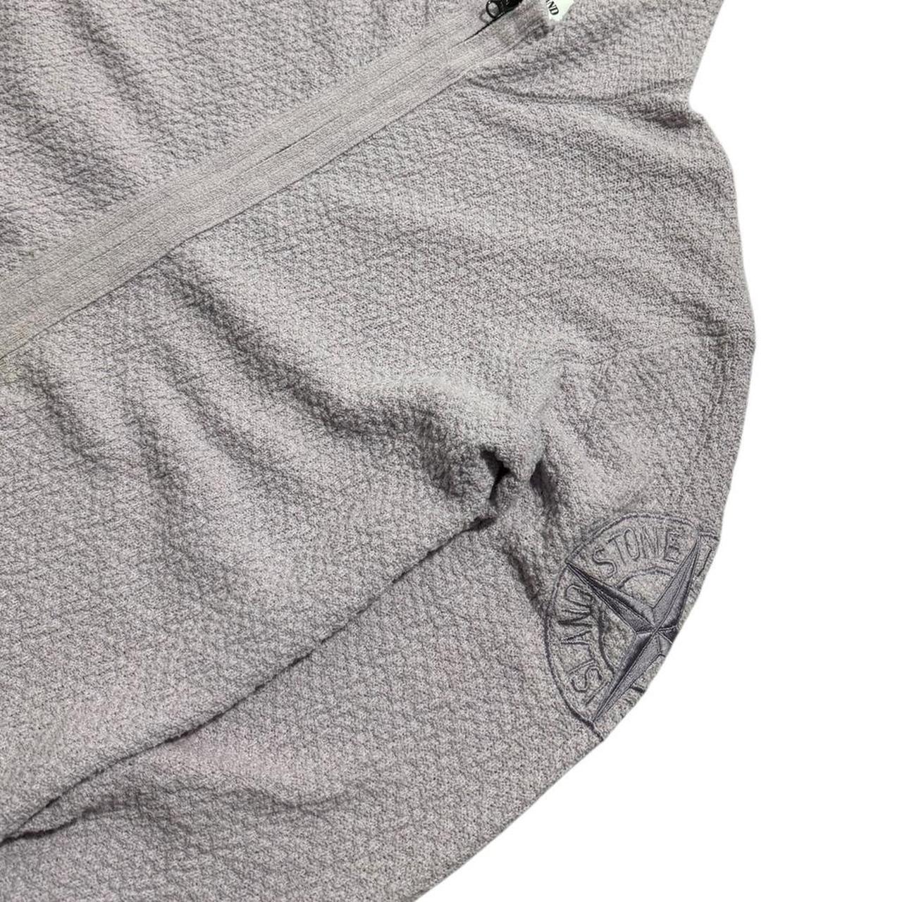 Stone Island Full Zip Knit | Small, Light Grey