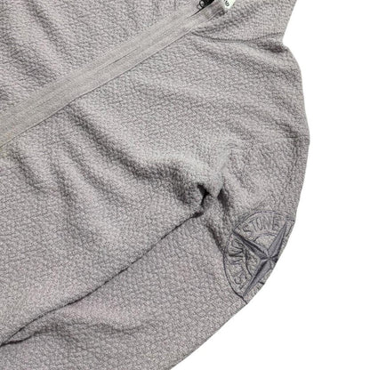 Stone Island Full Zip Knit | Small, Light Grey