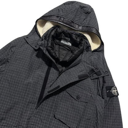 Stone Island Reflective Ripstop Chine Jacket | Large, Gray