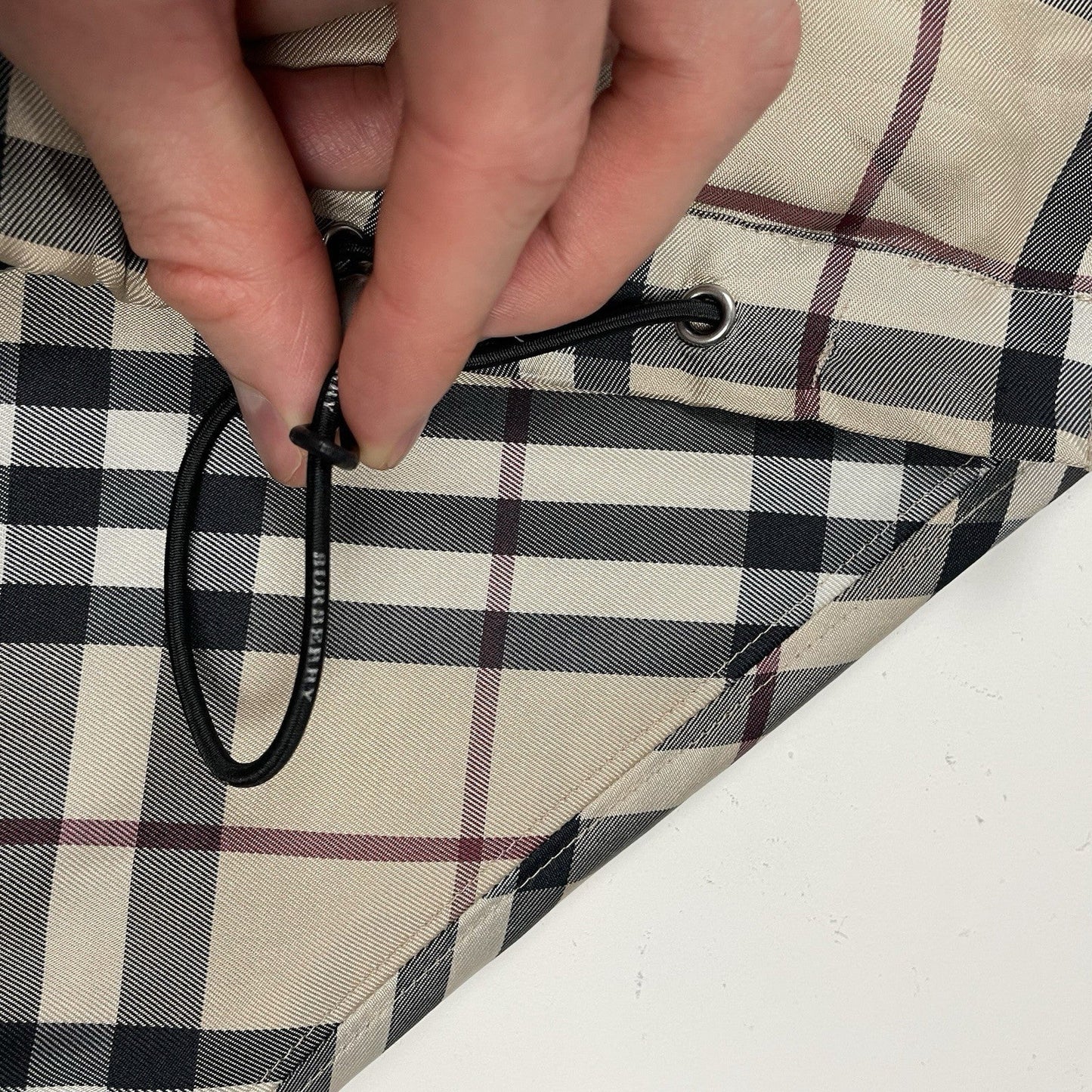 Burberry Nova Check Jacket, Size Small | O/S, Beige