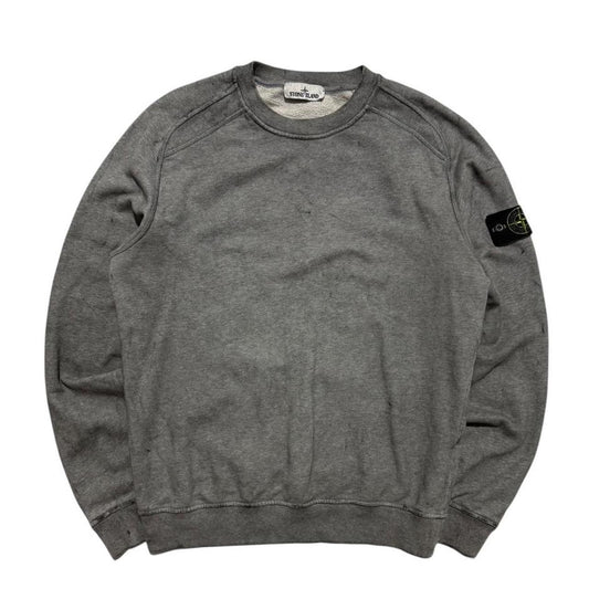 Stone Island Dust Treatment Pullover Crewneck | Medium, Grey