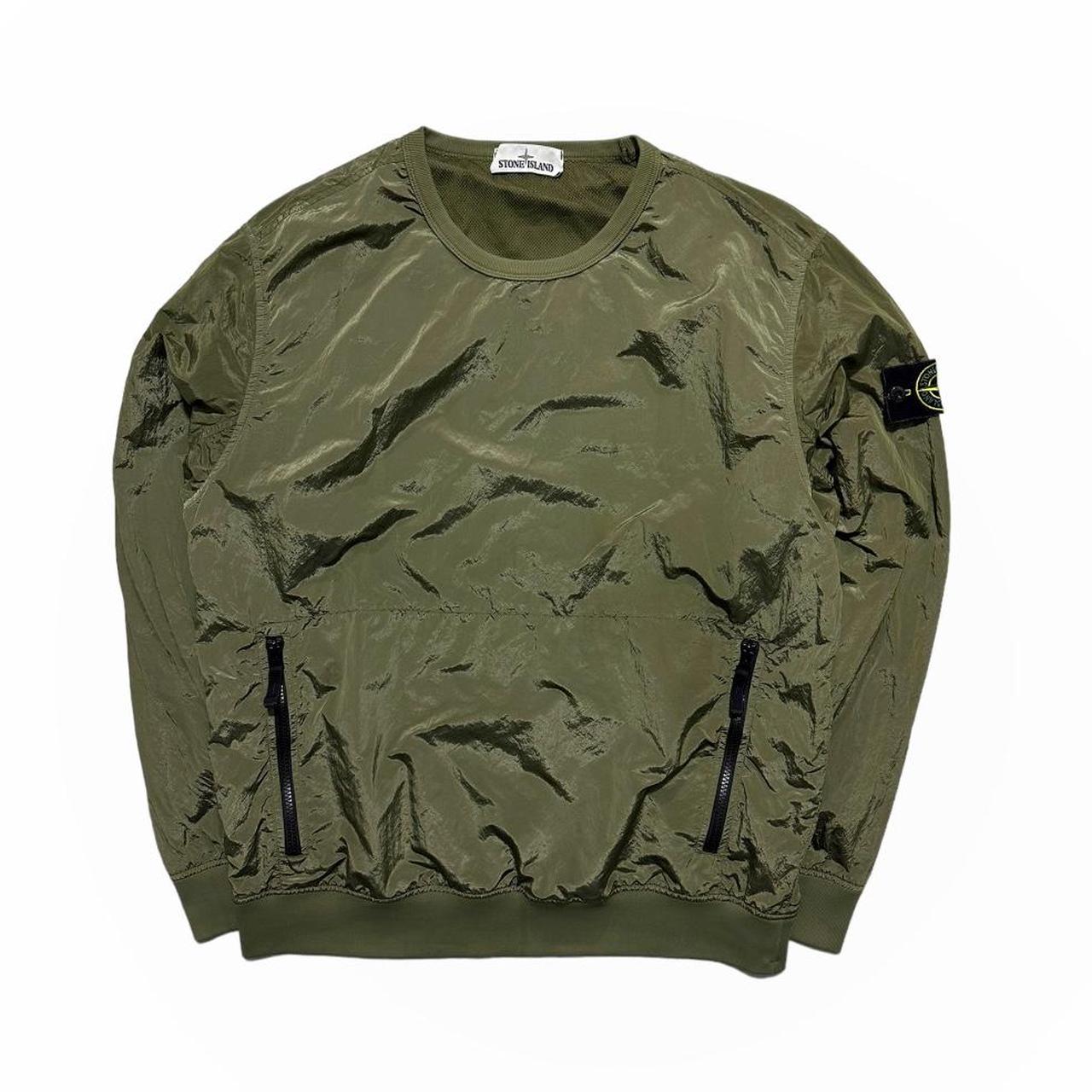 Stone Island Green Nylon Pullover