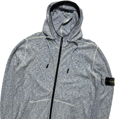 Stone Island Blue Grain Full Zip Hoodie - Known Source