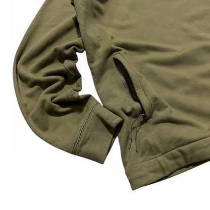 CP Company Zip Down Khaki Hoodie