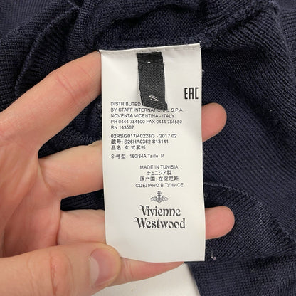 Vivienne Westwood Wool Knit Cardigan, Size Small | O/S, Navy