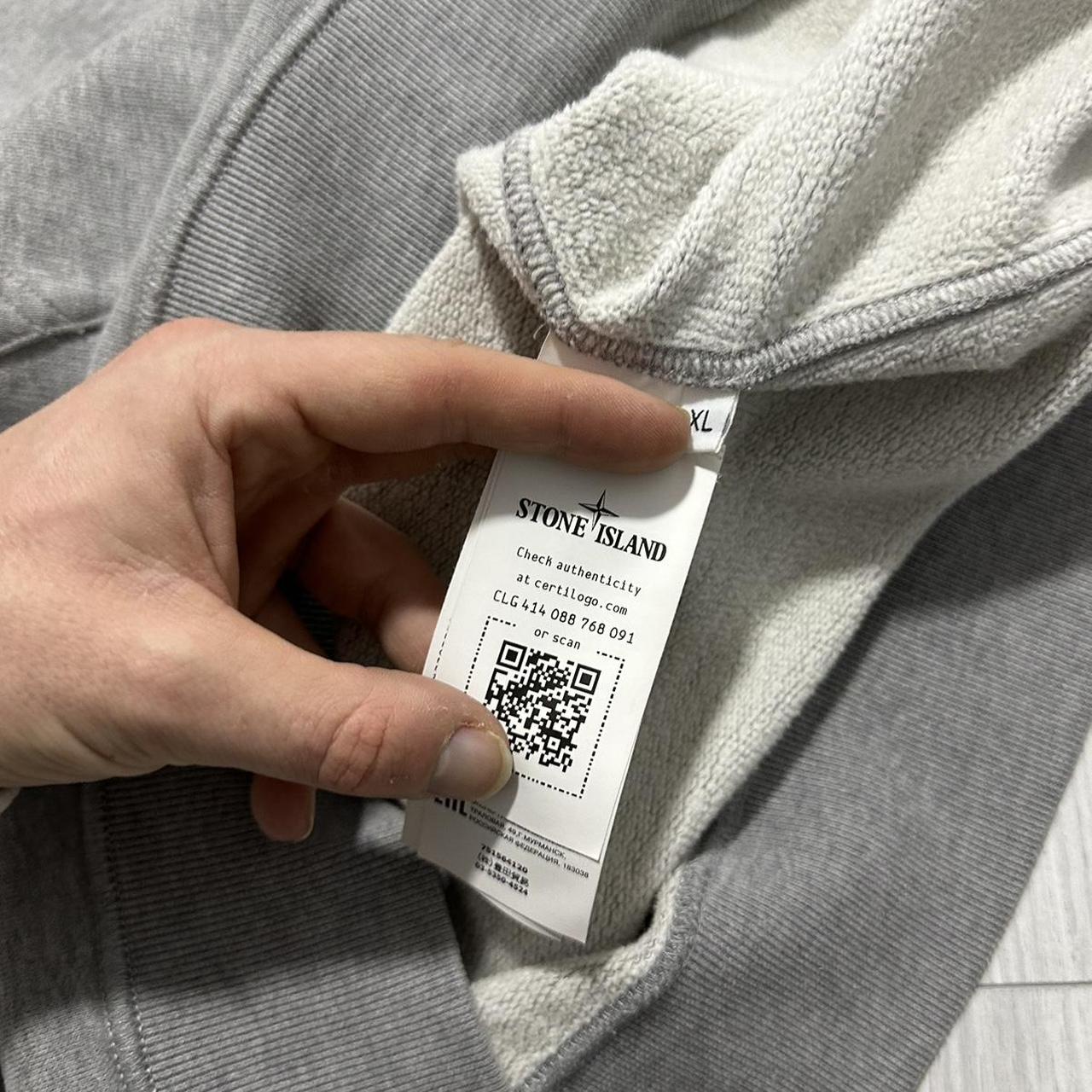 Stone Island Grey Pullover Hoodie