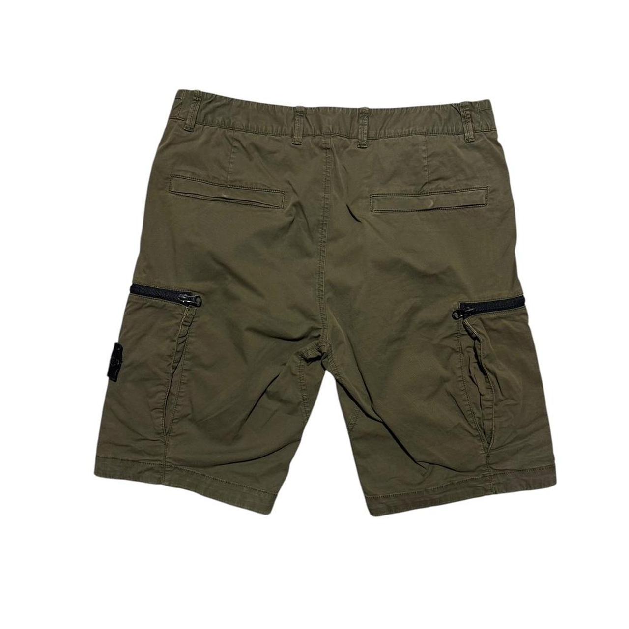 Stone Island Canvas Shorts | W32, Olive