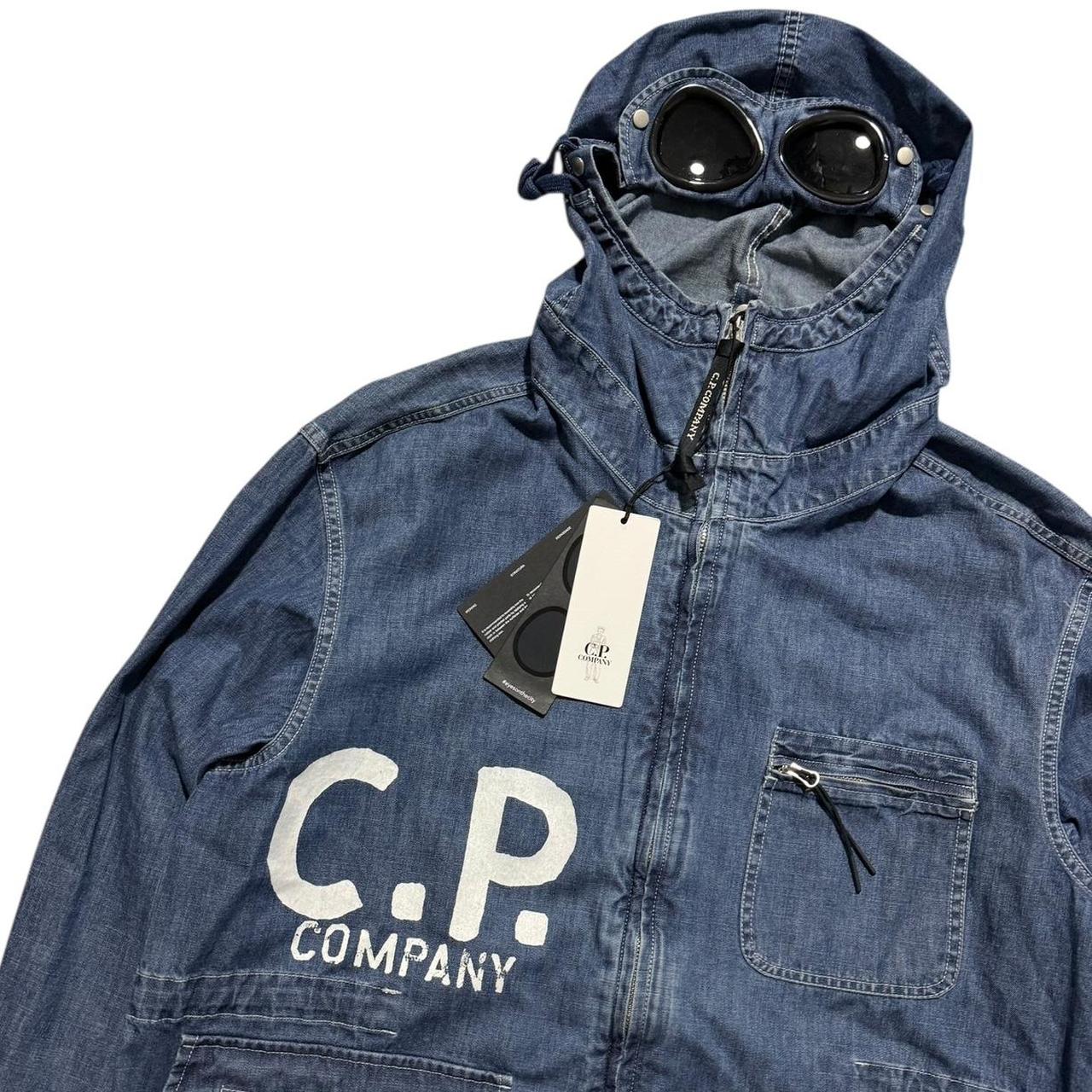 CP Company Blu Denim Goggle Jacket