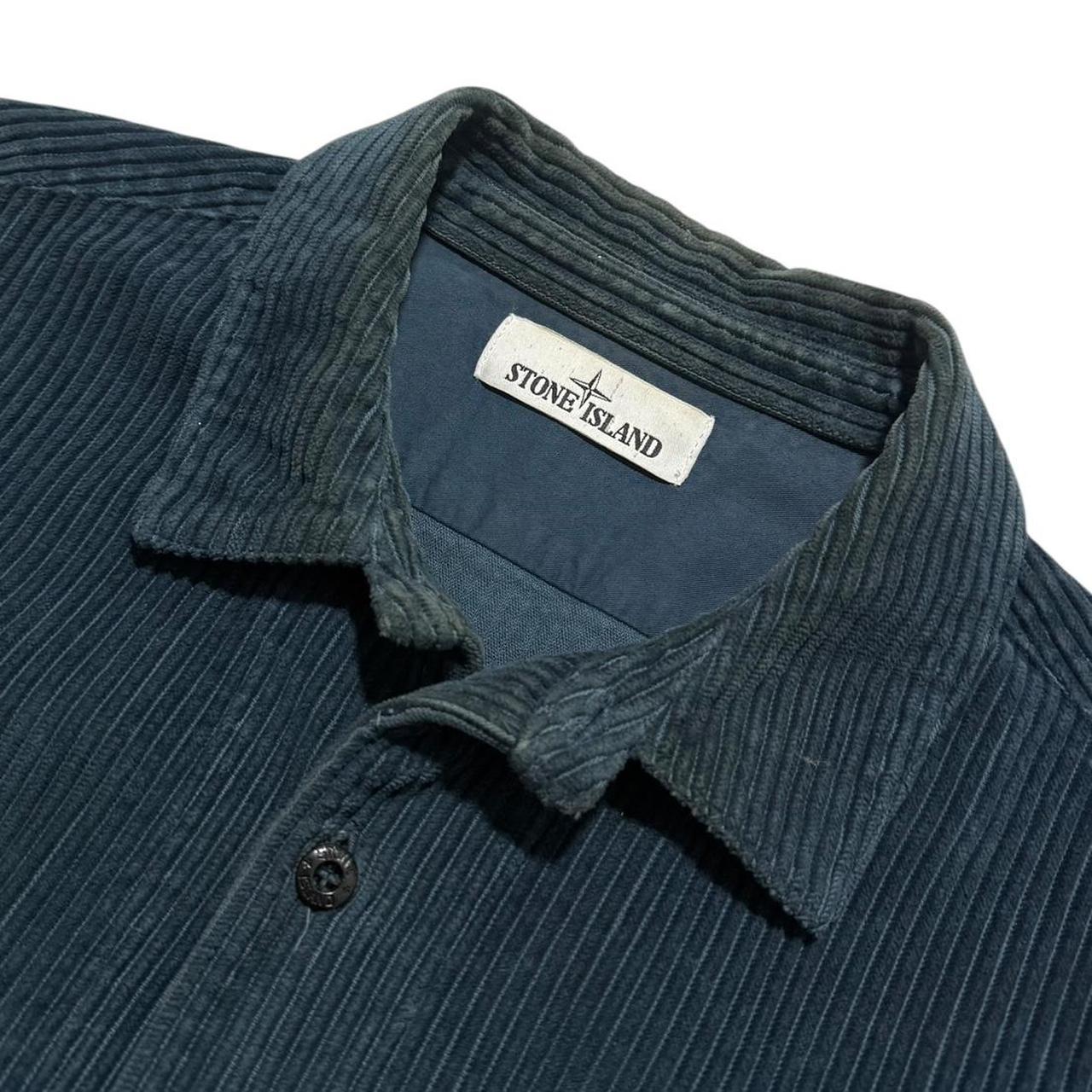 Stone Island Heavy Corduroy Shirt | Large, Navy Blue