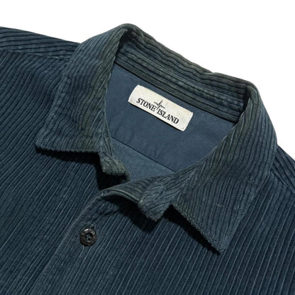 Stone Island Heavy Corduroy Shirt | Large, Navy Blue