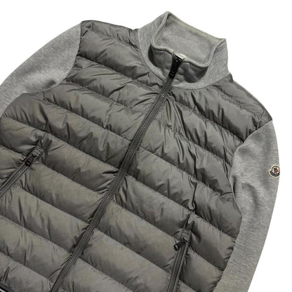Moncler Maglia Down Cardigan Jacket | Large, Grey