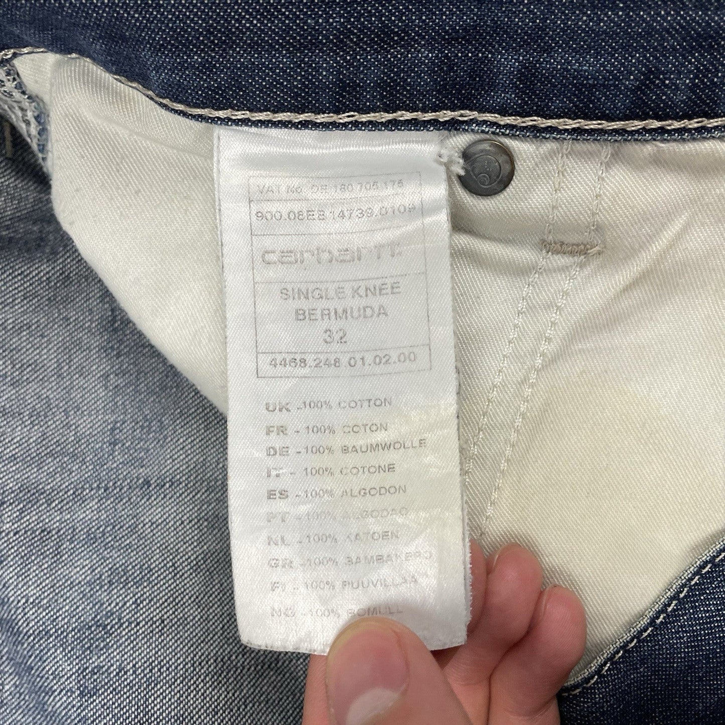 Carhartt WIP Single Knee Bermuda Shorts, Size 32 | O/S, Blue