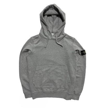 Stone island grey pullover hoodie