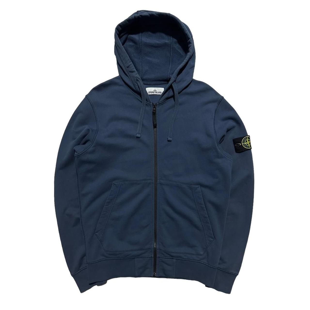 Stone Island Blue Full Zip Hoodie