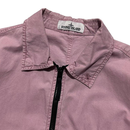 Stone Island Single Pocket Pink Overshirt