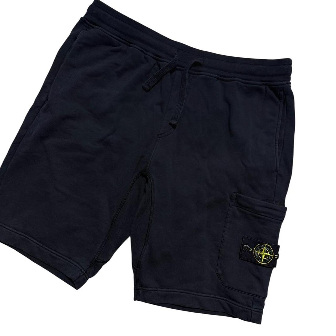 Stone Island Navy Cotton Shorts | Large, Navy
