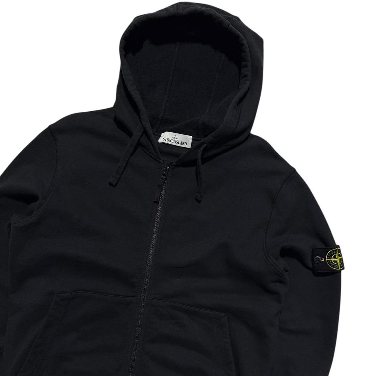 Stone Island Full Zip Hoodie | Large, Black