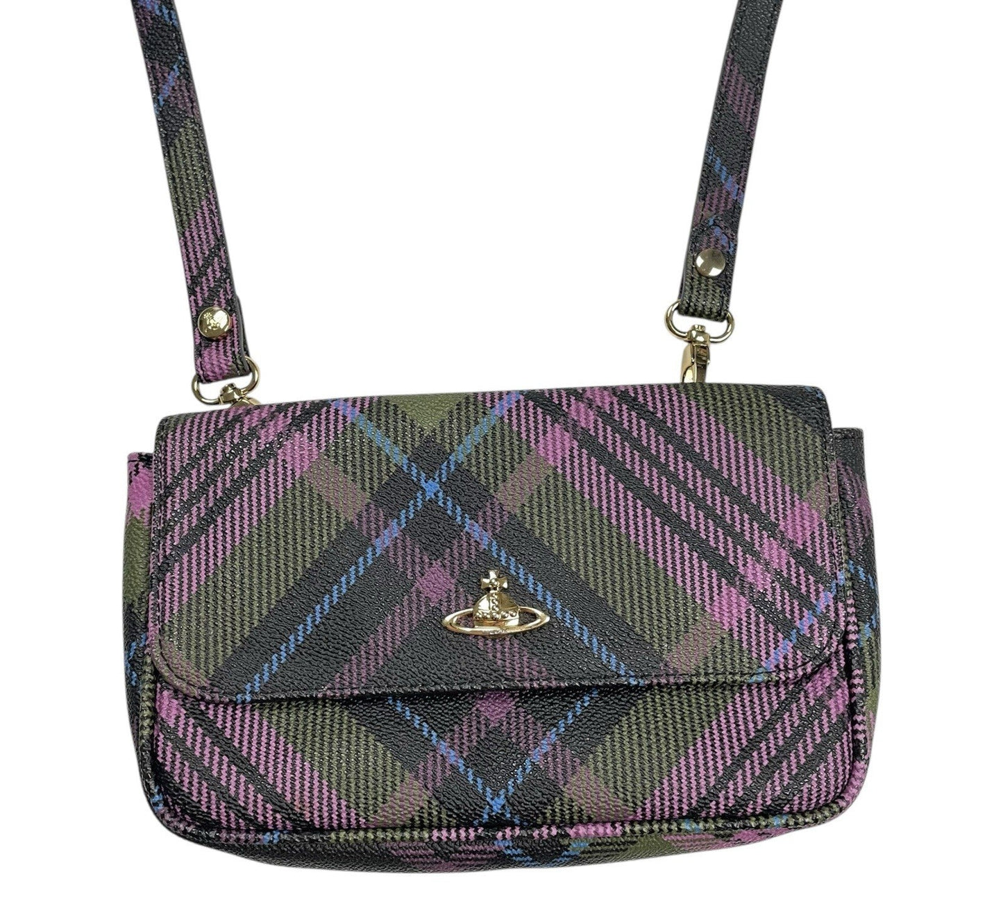 Vivienne Westwood Tartan Crossbody Bag | O/S, Tan