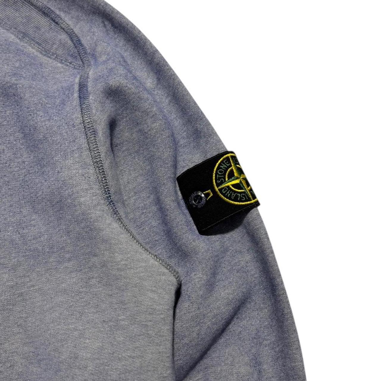 Stone Island Dust Treatment Pullover Crewneck | Large, Dusty Blue