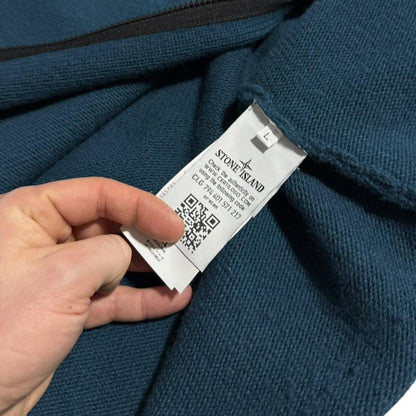 Stone Island Knit Full Zip | Large, Teal