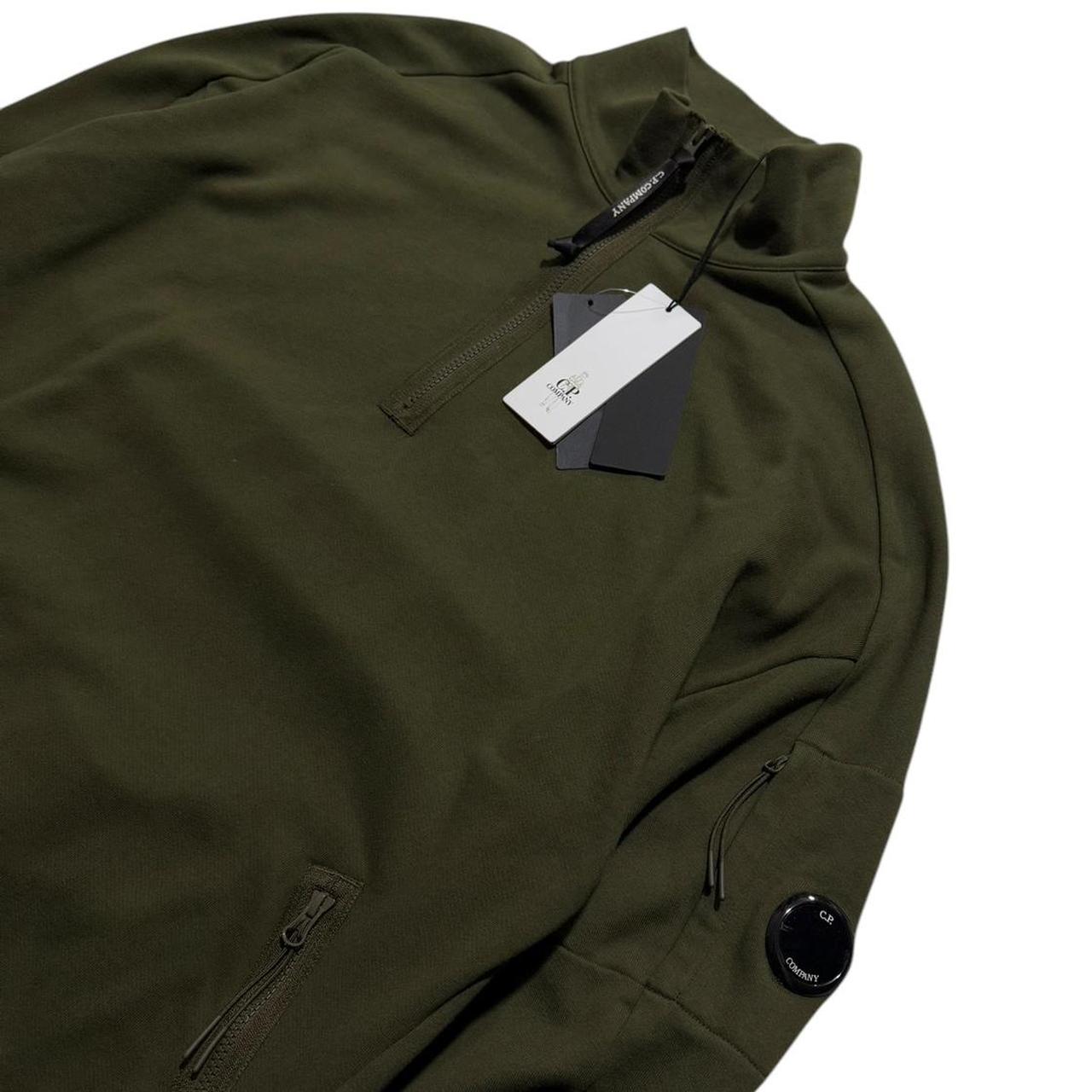 CP Company Quarter Zip Pullover | XXXL, Olive Green