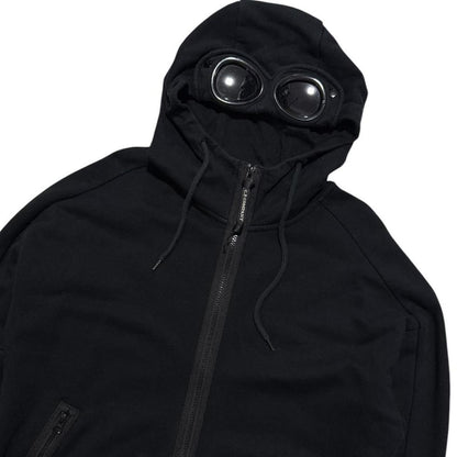 CP Company Black Full Zip goggle Hoodie